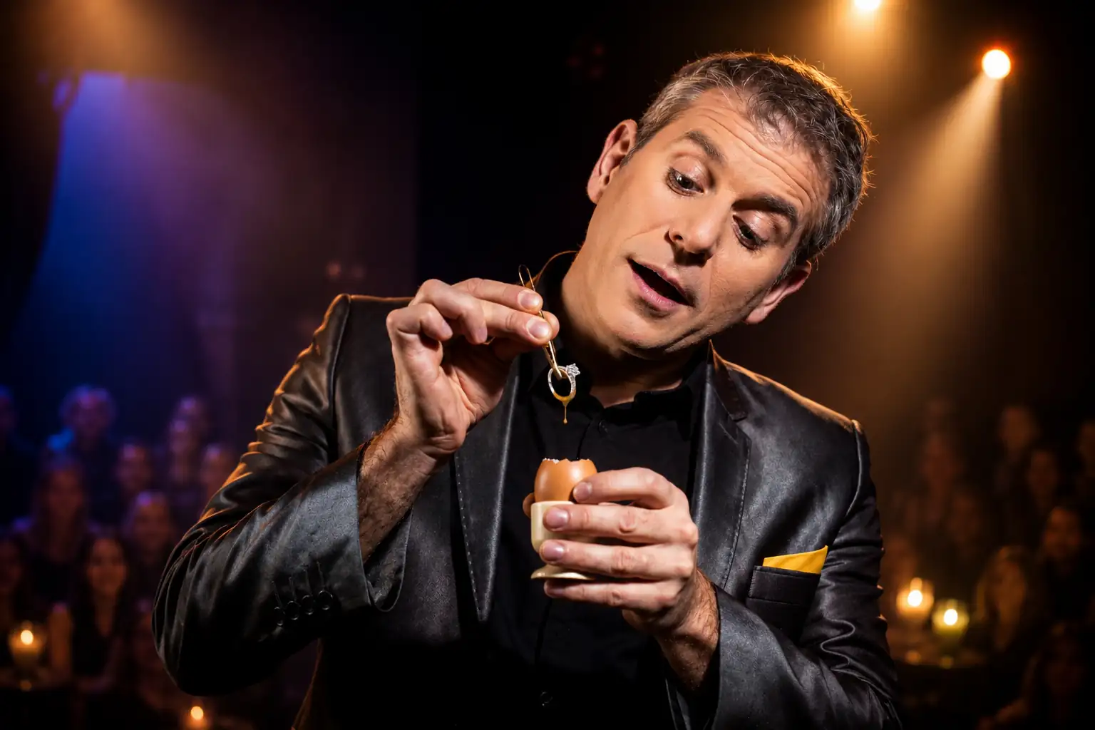 Chris Torrente magicien en Savoie pendant une animation événementielle