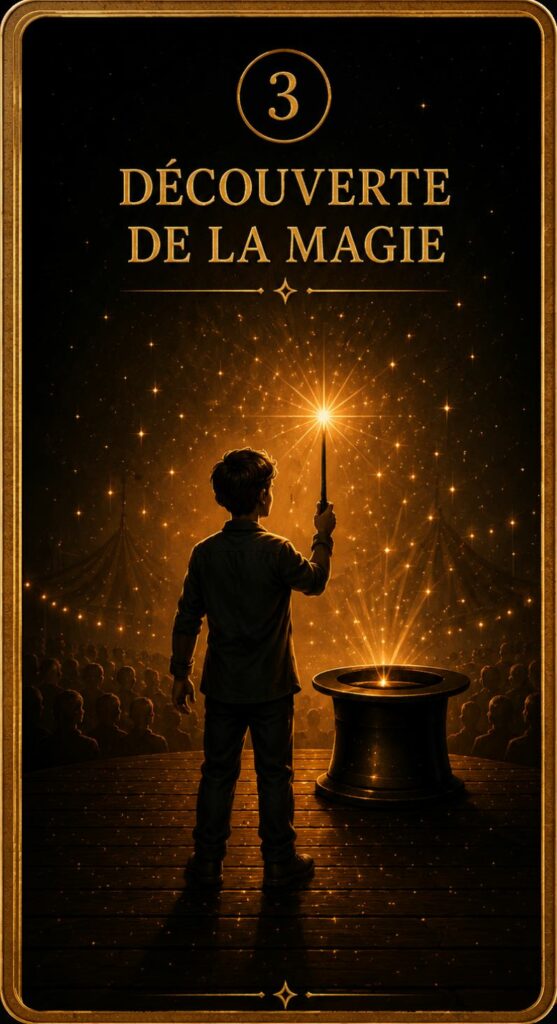 Début du parcours magique de Chris Torrente après sa découverte de l'art de l'illusion